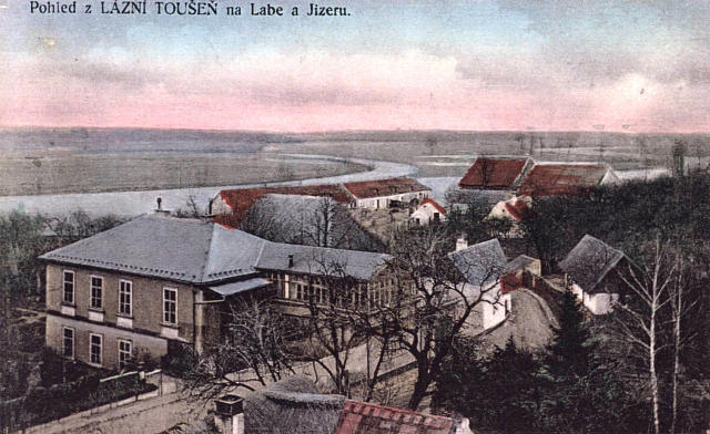 Pohled na soutok Labe s Jizerou - 1912