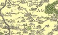 Aretinova mapa - výřez okolí Toušeně