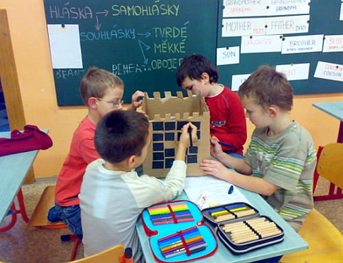 Žáci základní školy Lázně Toušeň
